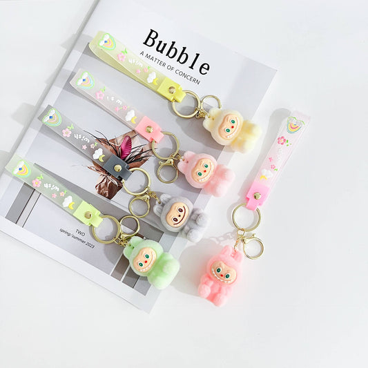 Schattige Pop Sleutelhanger voor jong en oud – Tasbedel: Veelkleurig