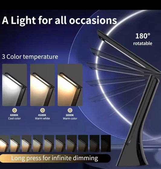 15 watt oplaadstation en dimbare lamp zwart