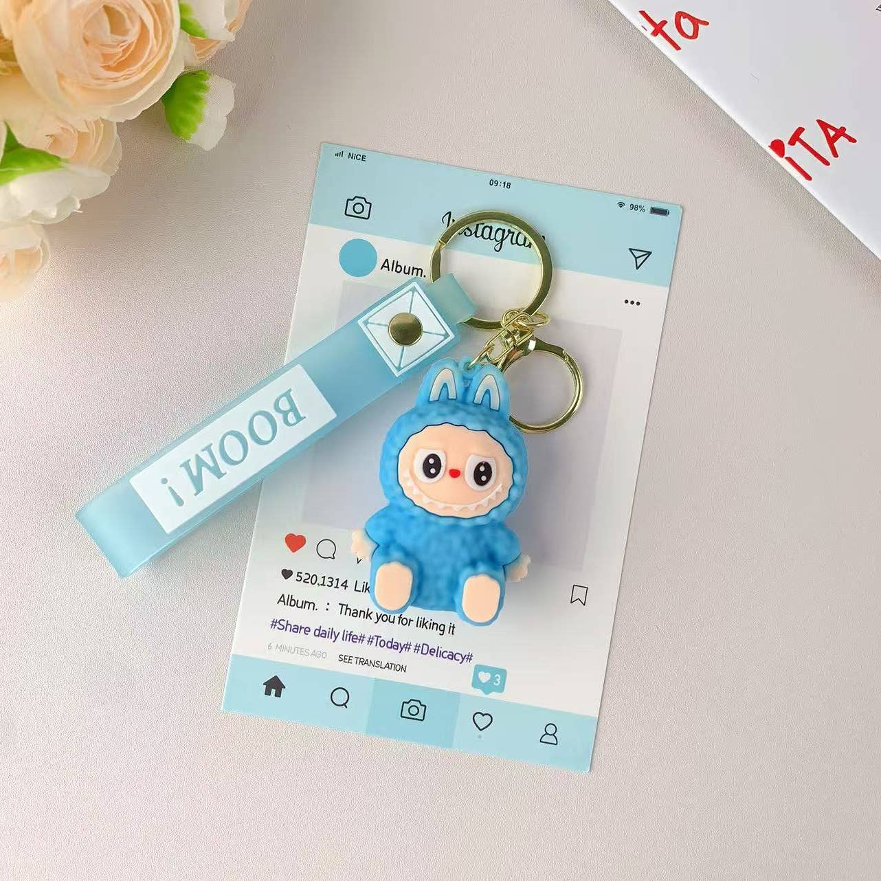 Schattige Pop Sleutelhanger voor Meisjes – Tashanger: Veelkleurig