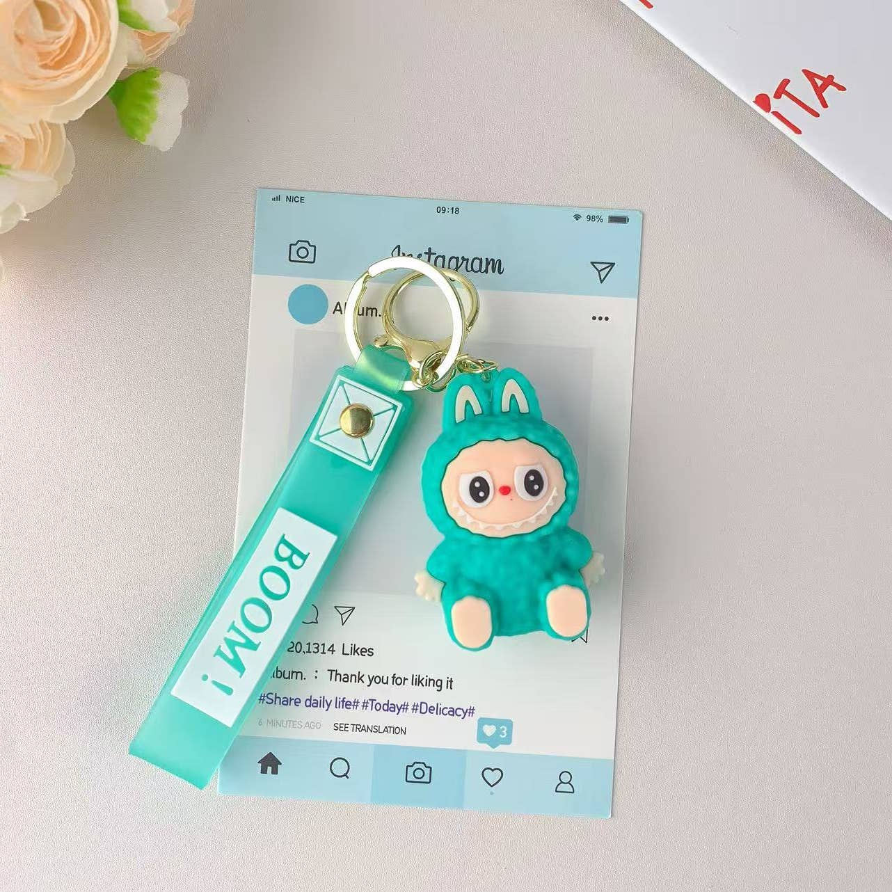 Schattige Pop Sleutelhanger voor Meisjes – Tashanger: Veelkleurig