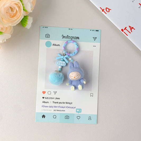 Schattige Sleutelhanger voor jong en aud, Auto Sleutel Accessoire: Roze