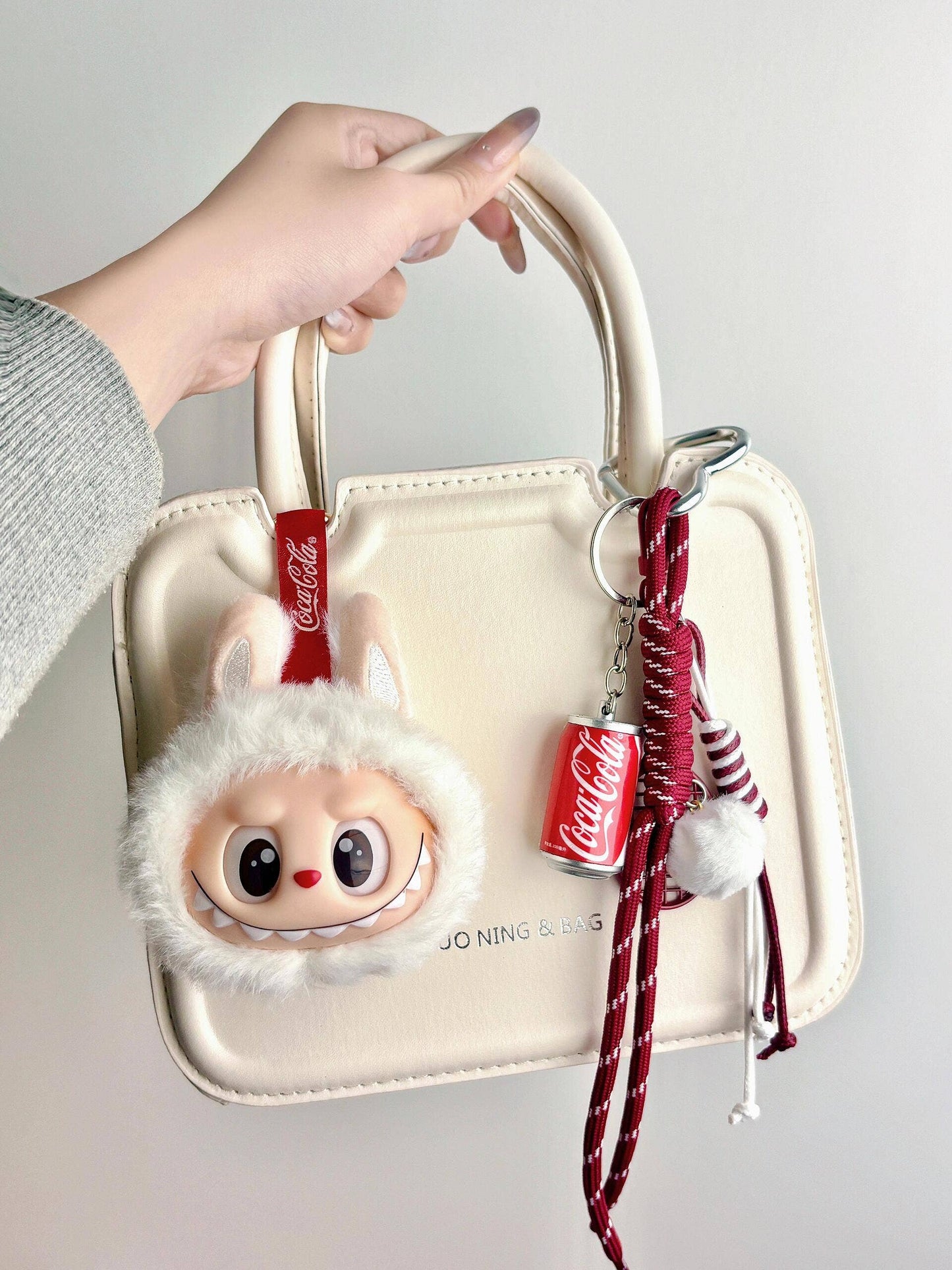 Schattige Pluche Sleutelhanger voor jong en oud – Tashanger:roze