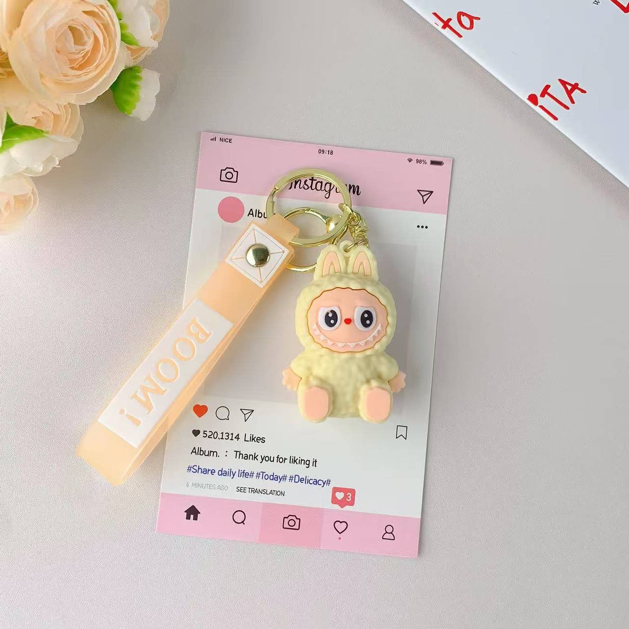 Schattige Pop Sleutelhanger voor Meisjes – Tashanger: Veelkleurig