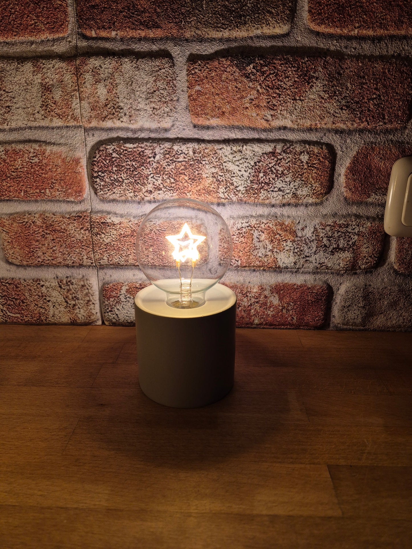 Lamp met motief, kerstmis, 8,5 x 16 cm hart ster of kerstboom
